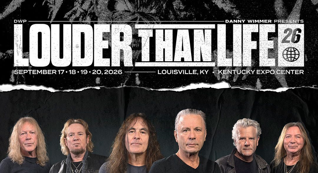 "Louder Than Life" is above the heads of the members of Iron Maiden